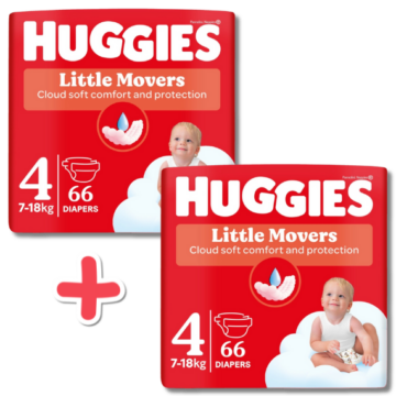 Huggies® Little Movers 4-es méretű pelenka csomag