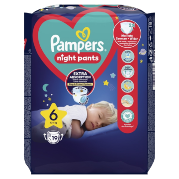 Pampers Night Pants 6-os bugyipelenka, 13+ kg, 19 db