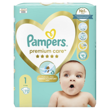 Pampers Premium Care 1 nadrágpelenka, 2-5 kg, 72 db