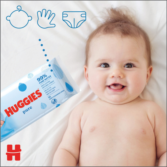 Huggies Pure Wipes törlőkendő